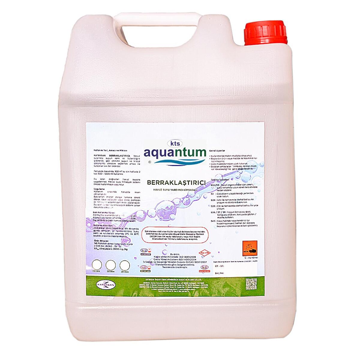 Aquantum 5 Kg Parlatıcı - Berraklaştırıcı - Liquid Brightener-ToptancıyızBiz